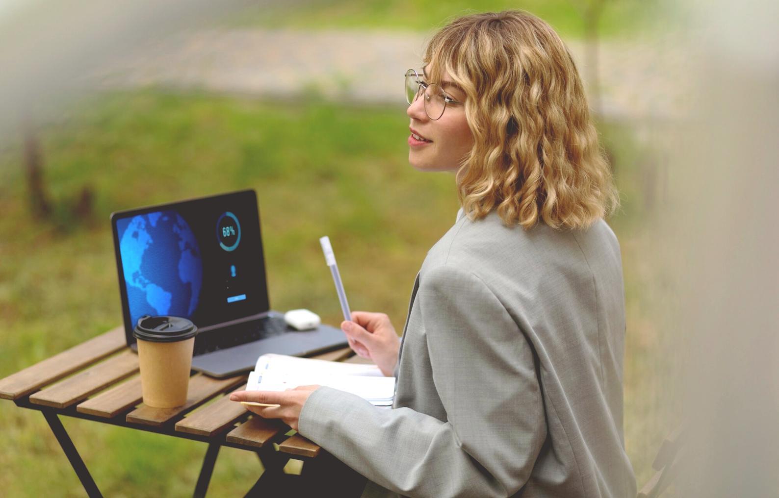 Business financial planning workspace